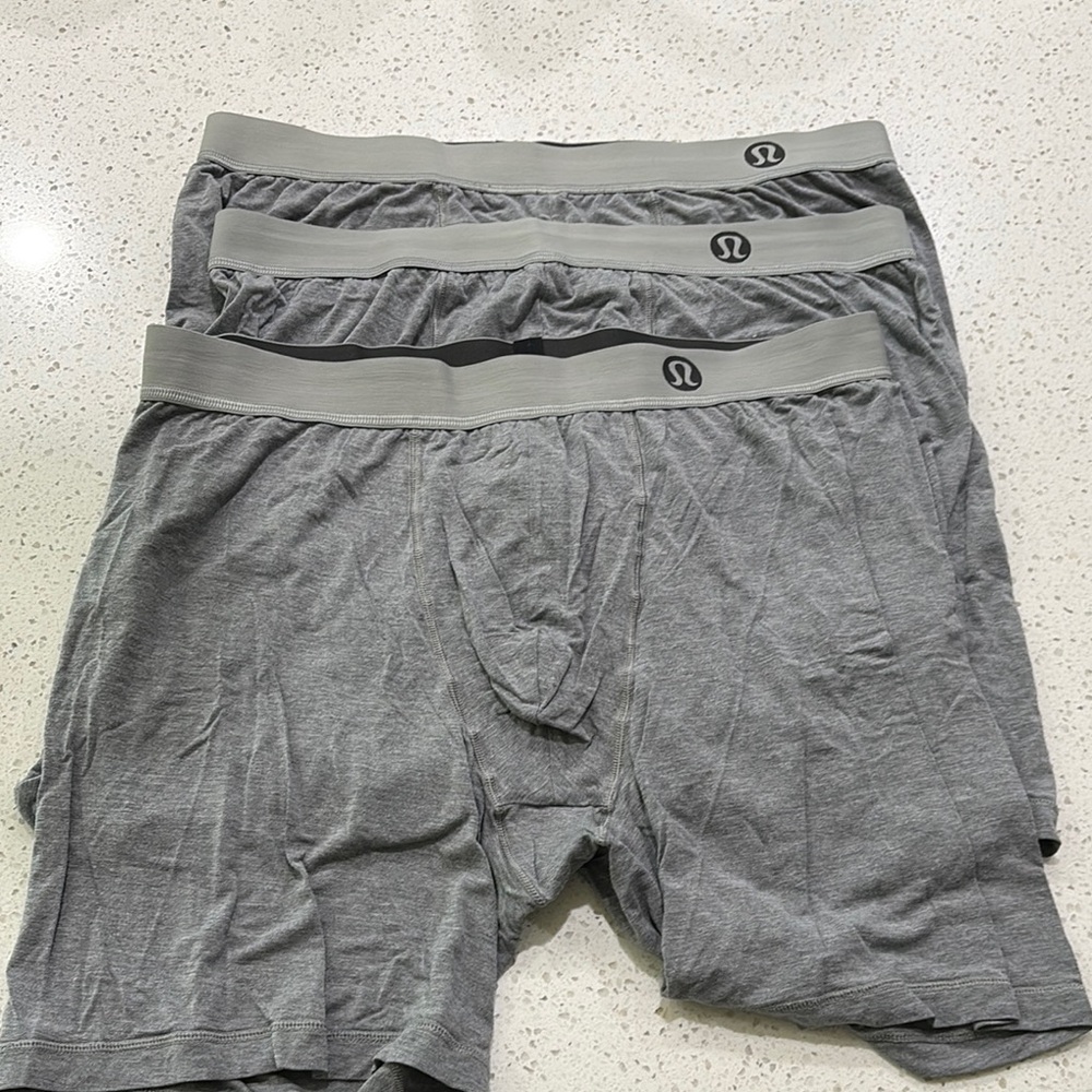 Lululemon Athletica Gray Boxer Briefs Soft Cotton Comfort